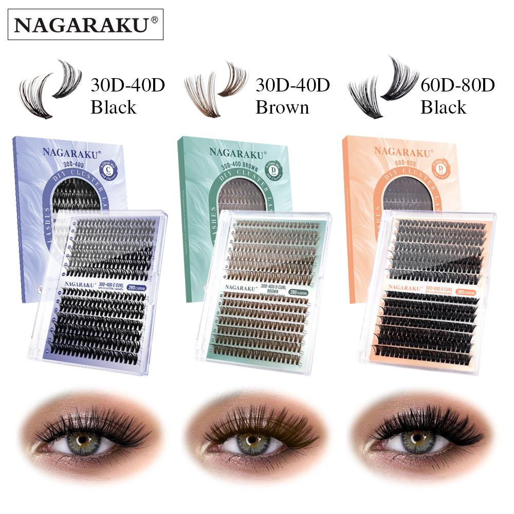 Eyelash Extension No 9 - NAGARAKU 30 P 40 P Cluster
