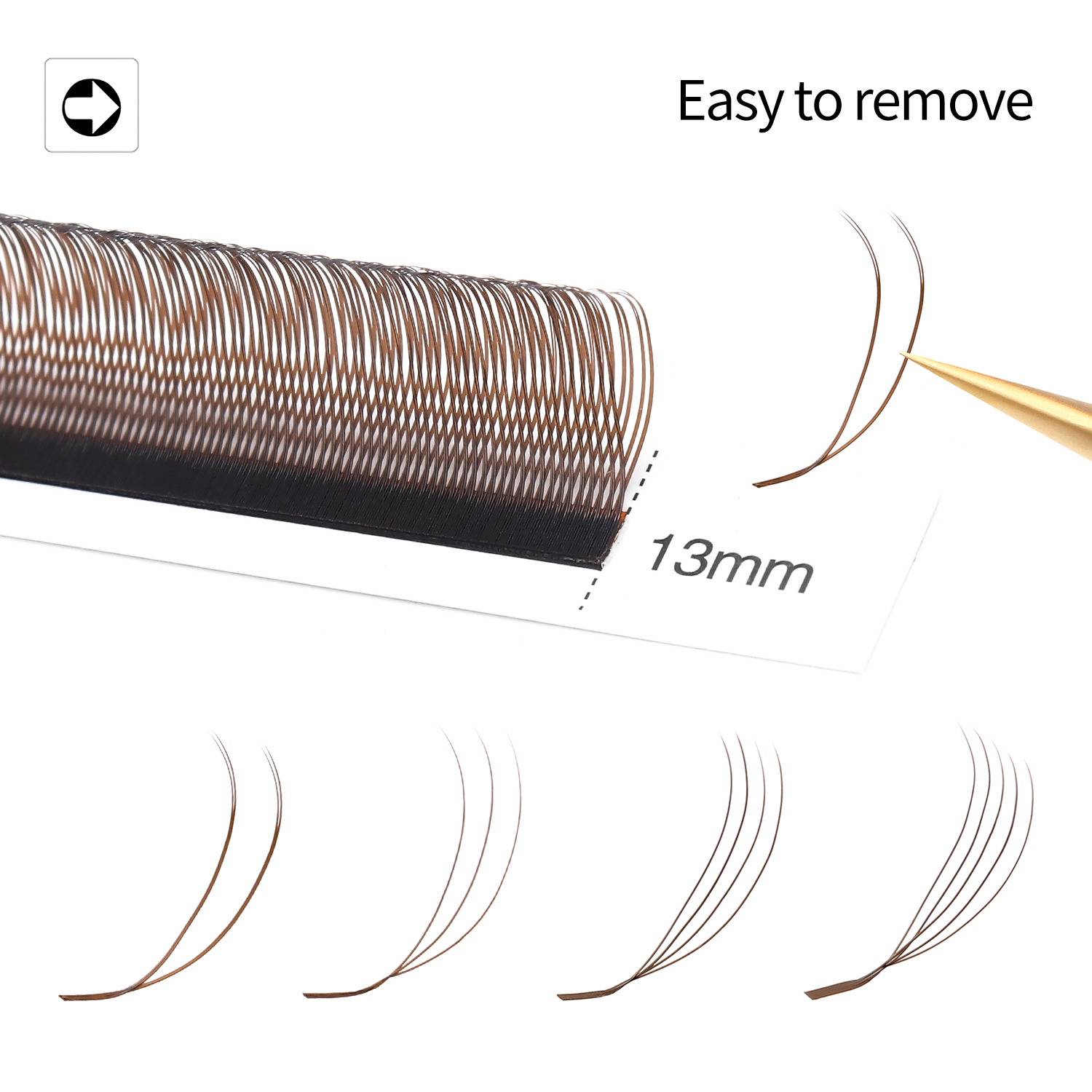 XIUSUZAKI Bruine U 4D Wimper E - Lash Fan Volume recensie en prijs