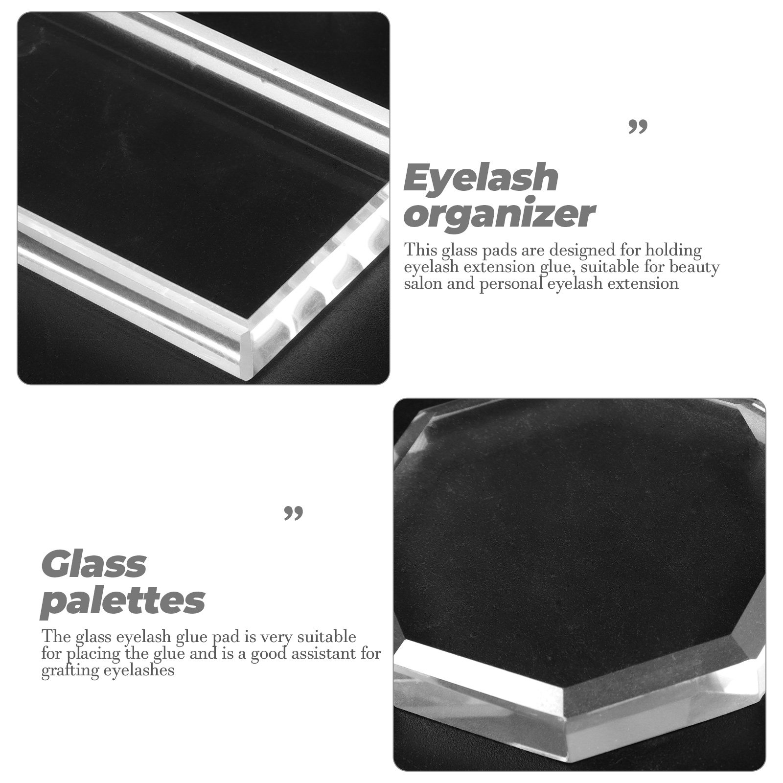 2 stuks glazen opbergbakjes vo - Eyelash Extension Salon recensie en prijs